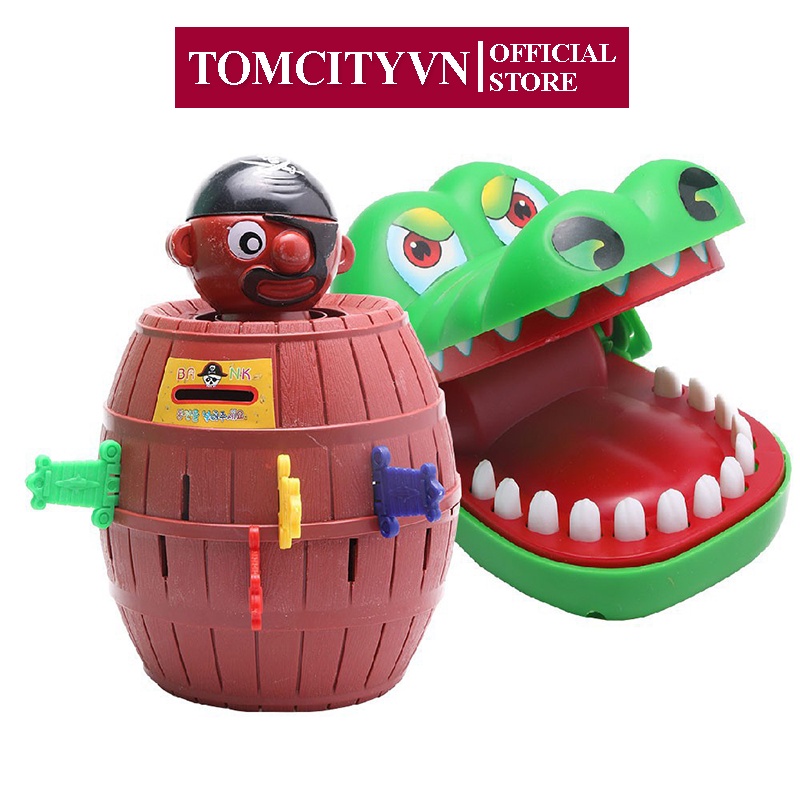 [Mã BMLTB35 giảm đến 35K đơn 99K] Combo đồ chơi giải trí Tomcity Khám răng cá sấu và Đâm hải tặc cho bé và gia đình
