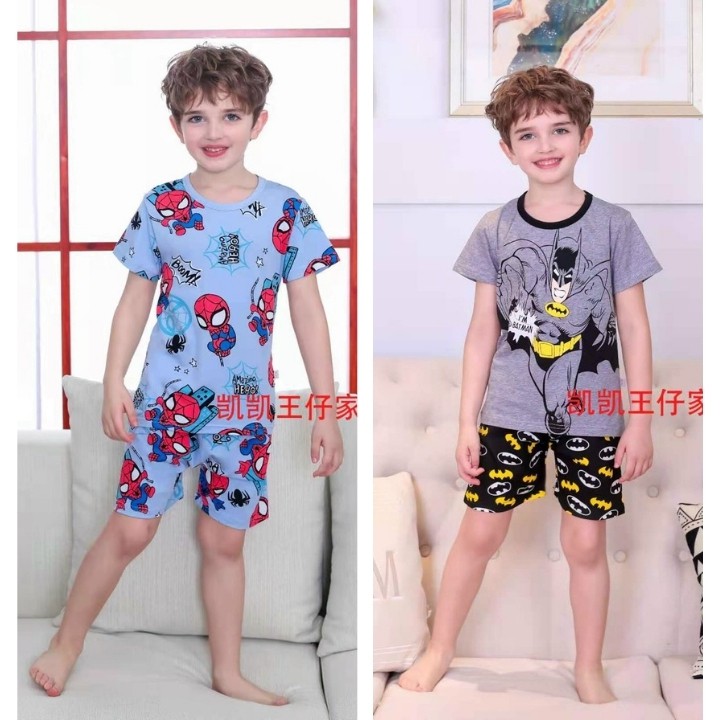 (Xả kho)Bộ cotton xuất Hàn cho bé dưới 10 tuổi siêu mát thấm hút mồ hôi tốt 4 mẫu (kèm ảnh thật)
