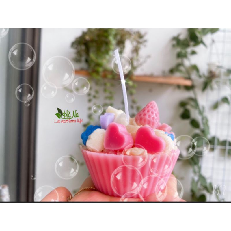 Nến Thơm Bánh sinh nhật - Tinh Dầu Hà Na - Mẫu và mùi hương theo yêu cầu