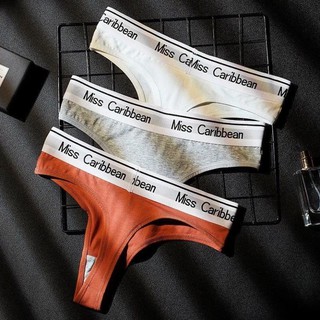 -(ĐƯỢC CHỌN MÀU )  Quần  Lọt Khe Cotton Sexy Cạp Chữ Miss Carbibean.