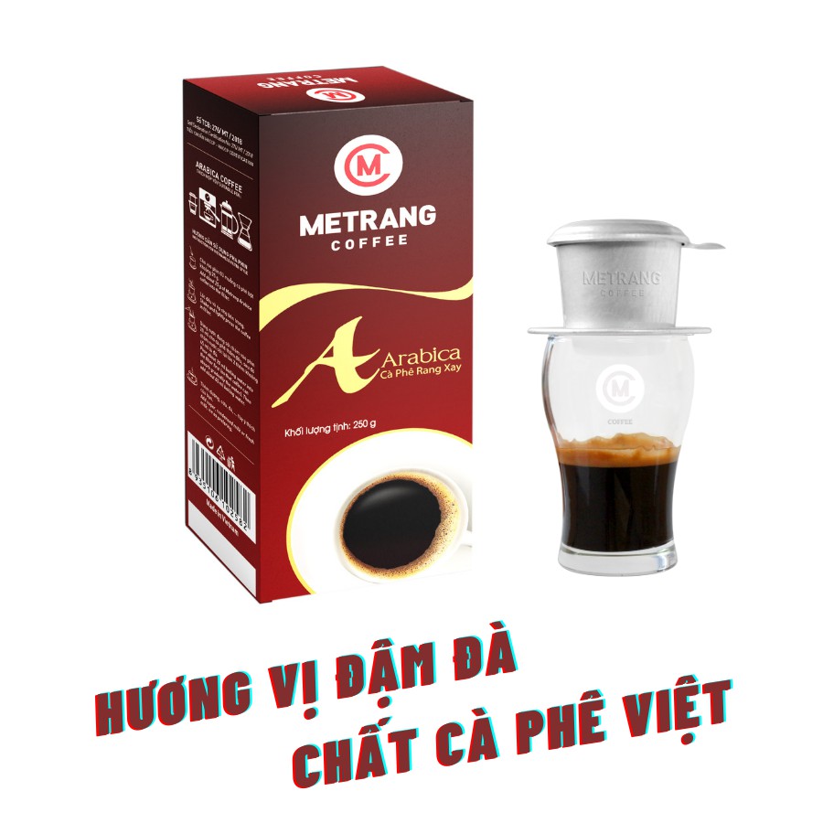 Ảnh Cà phê Mê Trang Arabica (A), cafe rang xay pha phin nguyên chất - Mê Trang Hộp 250g hút chân không 2