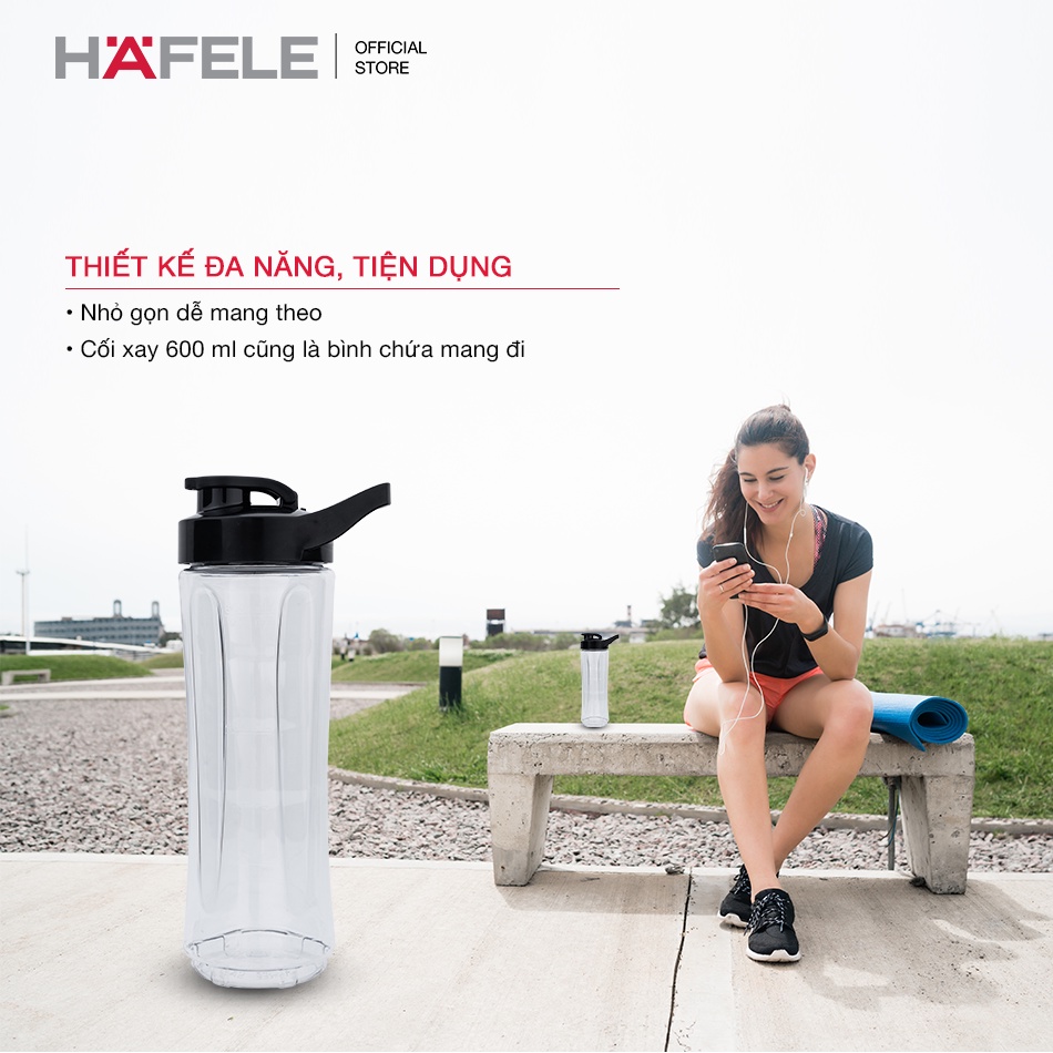 Mô tả Máy Xay Sinh Tố Mini Cầm Tay, Bình Đựng 600ML HAFELE GS-621 - 535.43.263 - 2