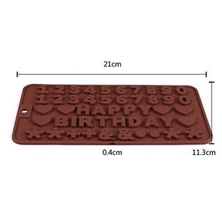 Khuôn Silicon làm Socola/Thạch/Đá/Kẹochipchip/Pudding Bảng Chữ HAPPYBIRTHDAY
