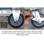 Xe đẩy hàng gấp gọn 4 bánh 150kg nhập khẩu ADVINDEQ TL-150, xe kéo hàng sàn thép bánh cao su chống ồn, bảo hành 1 năm — ảnh 5