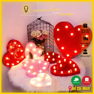 Đèn LED hình trái tim để bàn trang trí DECOR phòng ngủ quà tặng lễ tình nhân VALENTINE MOXI
