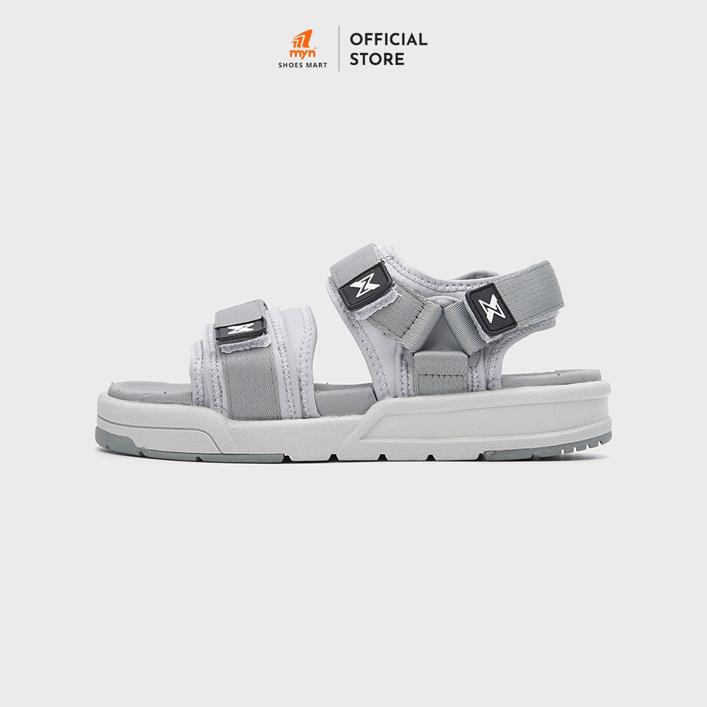 Mô tả Sandal ZX Unisex Meta 2125 All Grey 2 quai bản to có đệm đế EVA 3.5cm 3 lớp chống trơn chống xẹp - 1