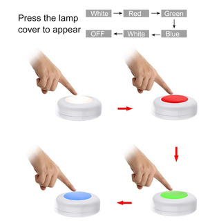Cảm Ứng Đèn LED Tủ RGB 13 Màu Puck Ánh Sáng Có Thể Điều Chỉnh Độ Sáng Dưới Kệ Nhà Bếp Quầy Chiếu Sáng Điều Khiển Từ Xa Đèn Ngủ