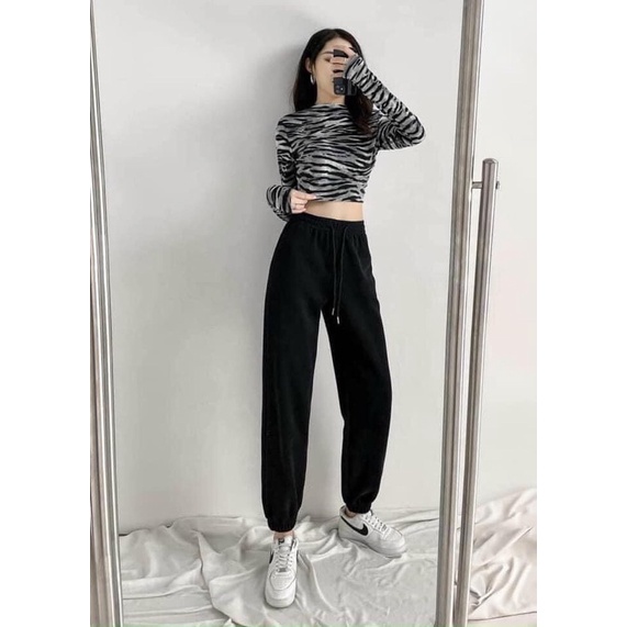Quần Len Tăm Bo Gấu 2 màu ĐEN,GHI