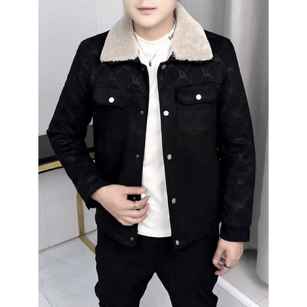 Áo Khoác Da Lộn Nam Cổ Lông,Lót Lông Cao Cấp Nhất Năm Nay Mã Ap46 | Shopee  Việt Nam