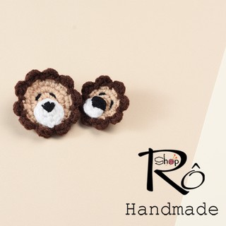 Ghim cài áo hình sư tử dễ thương 3cm, 4cm |Pin, trâm cài balo, cặp, huy hiệu |Shop Rô Handmade