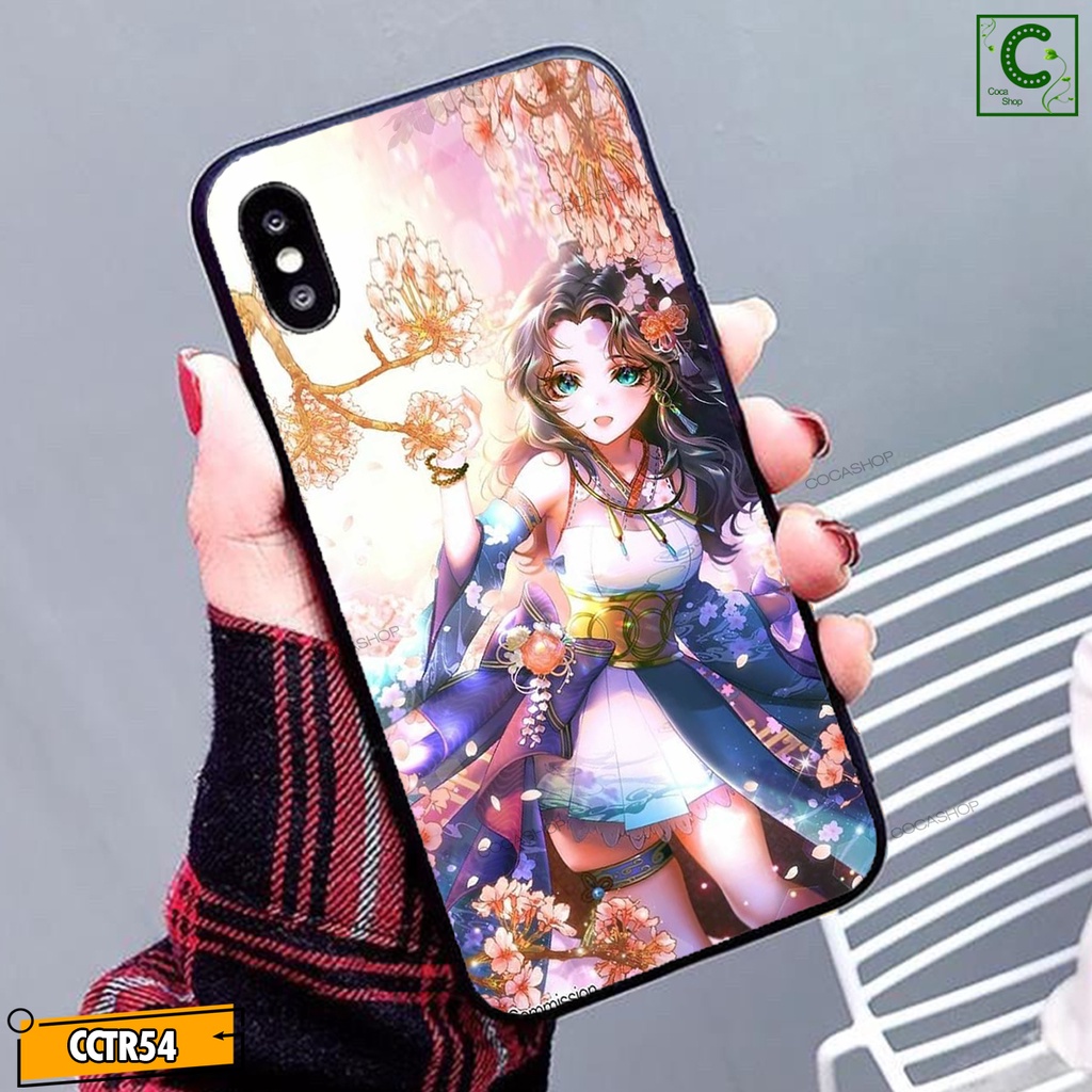 Ốp iPhone Mặt Kính Nano Dẻo - Cô Gái Xinh Đẹp Hoạt Hình