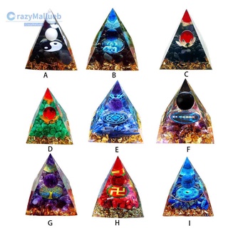 [GỬI nhanh] Đồ trang trí Kim Tự Tháp Orgonite Bằng Pha Lê Tự Nhiên Chữa Bệnh Năng Lượng Orgone [CrazyMallueb.vn]