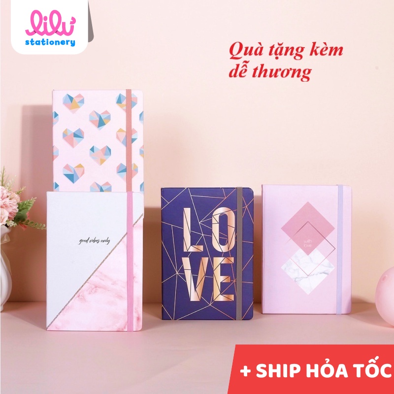 Sổ tay ghi chép A5 MIKIREI bìa cứng kẻ ngang 192 trang mẫu handmade dễ thương trẻ trung
