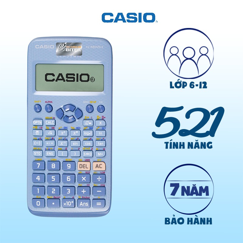 Máy Tính Casio FX-580 VNX Sắc Màu - Xanh Cá Tính