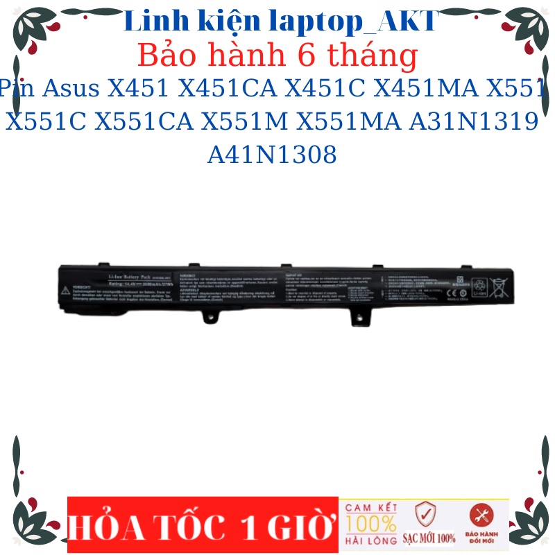 Pin Laptop Asus X451 X451CA X451C X451MA X551 X551C X551CA X551M X551MA ...