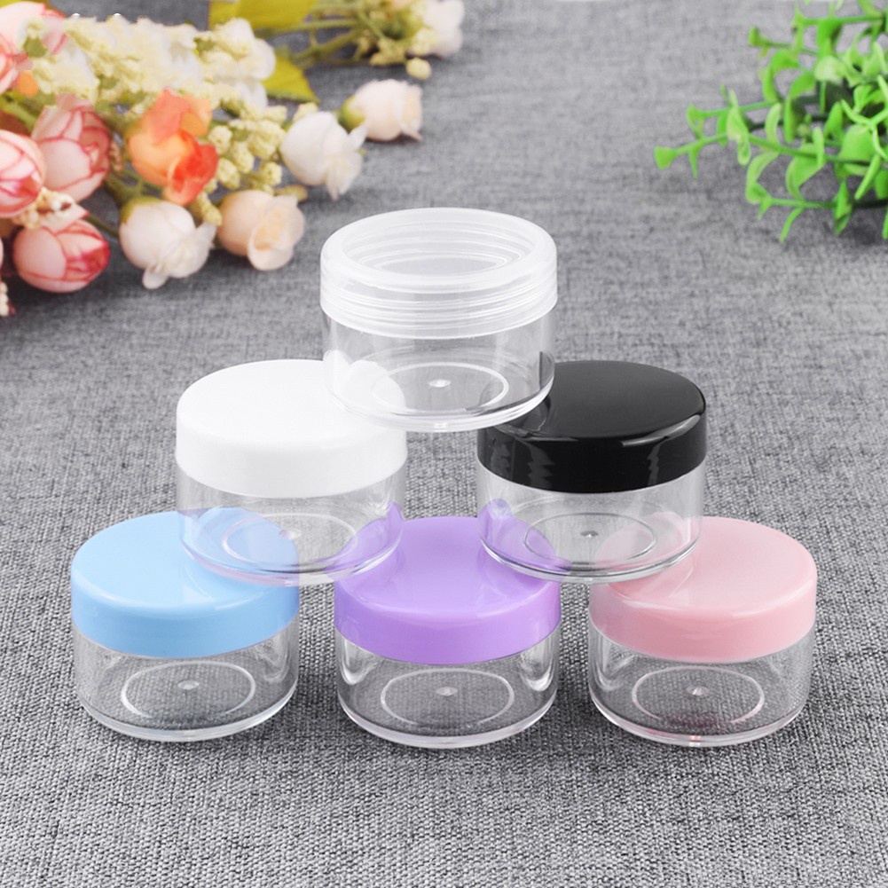 [Hot] 10/20g Mini Portable Cosmetic Repacking Box / Travel Packing Boxes / Plastic Eyeshadow Empty Jars / Makeup Cream Lip Balm Container / Loose Powder Set Makeup Case
