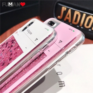 Ốp điện thoại kim tuyến lỏng in họa tiết chim hồng hạc cho Iphone 11 Pro Xs Max Xr X 8 7 Plus