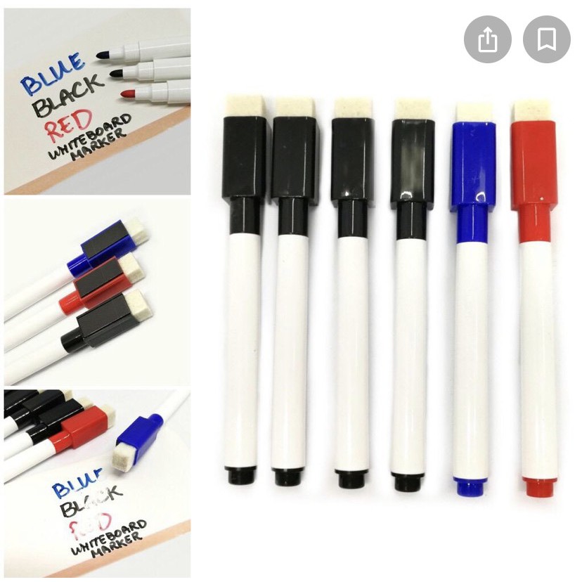 Set 5 cây bút lông bảng có đầu bôi tiện dụng