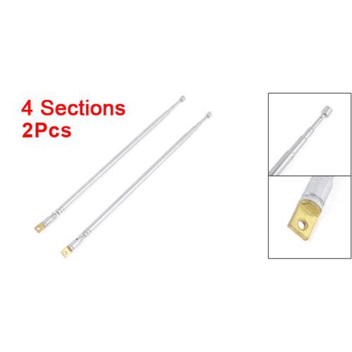 Cặp 62,5cm 24,6 "4 Phần Kính Thiên Văn Thép Không Gỉ AM FM Radio Ăng Ten Đa Năng