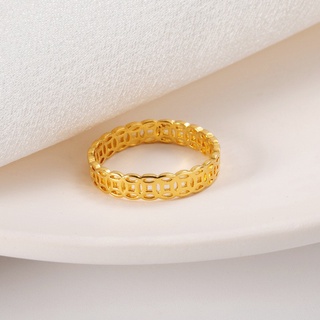 Nhẫn Kim Tiền Titan Mạ Vàng 24k Cao Cấp (Có Hộp Nhựa) - Trang Sức Hava Hong Kong - HVN49