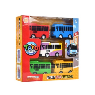 5 pcs Cars Toy The Little Bus TAYO Friends Special Set