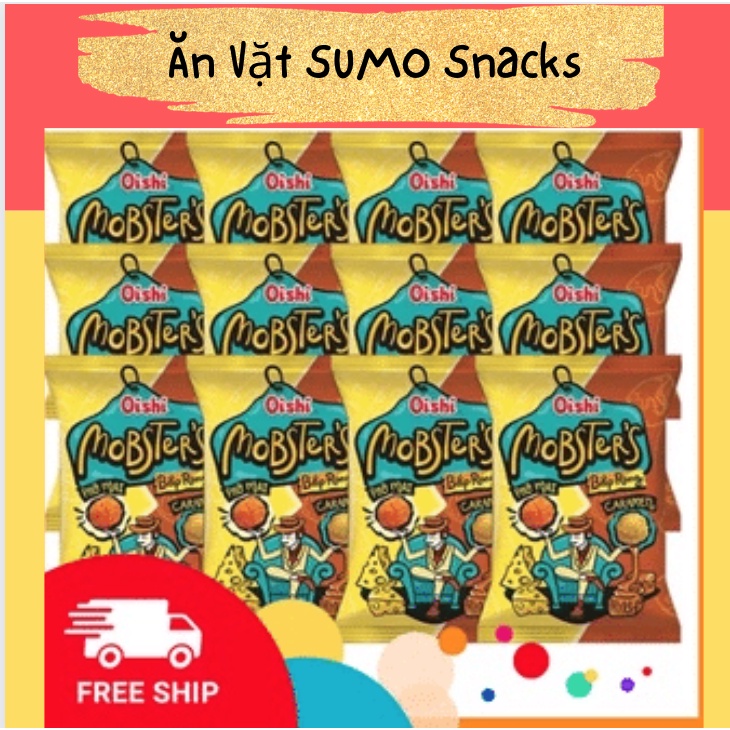 Bịch 5 gói Bim Bim Snack Bắp Rang Caramen Phô Mai/Socola Oishi Mobsters ...