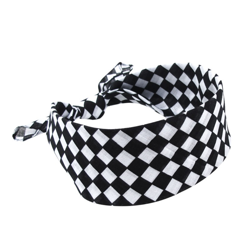 Bạn muốn tìm gì? Khăn turban kẻ sọc caro bằng cotton, phù hợp làm khăn đội đầu và quấn cổ tay.
