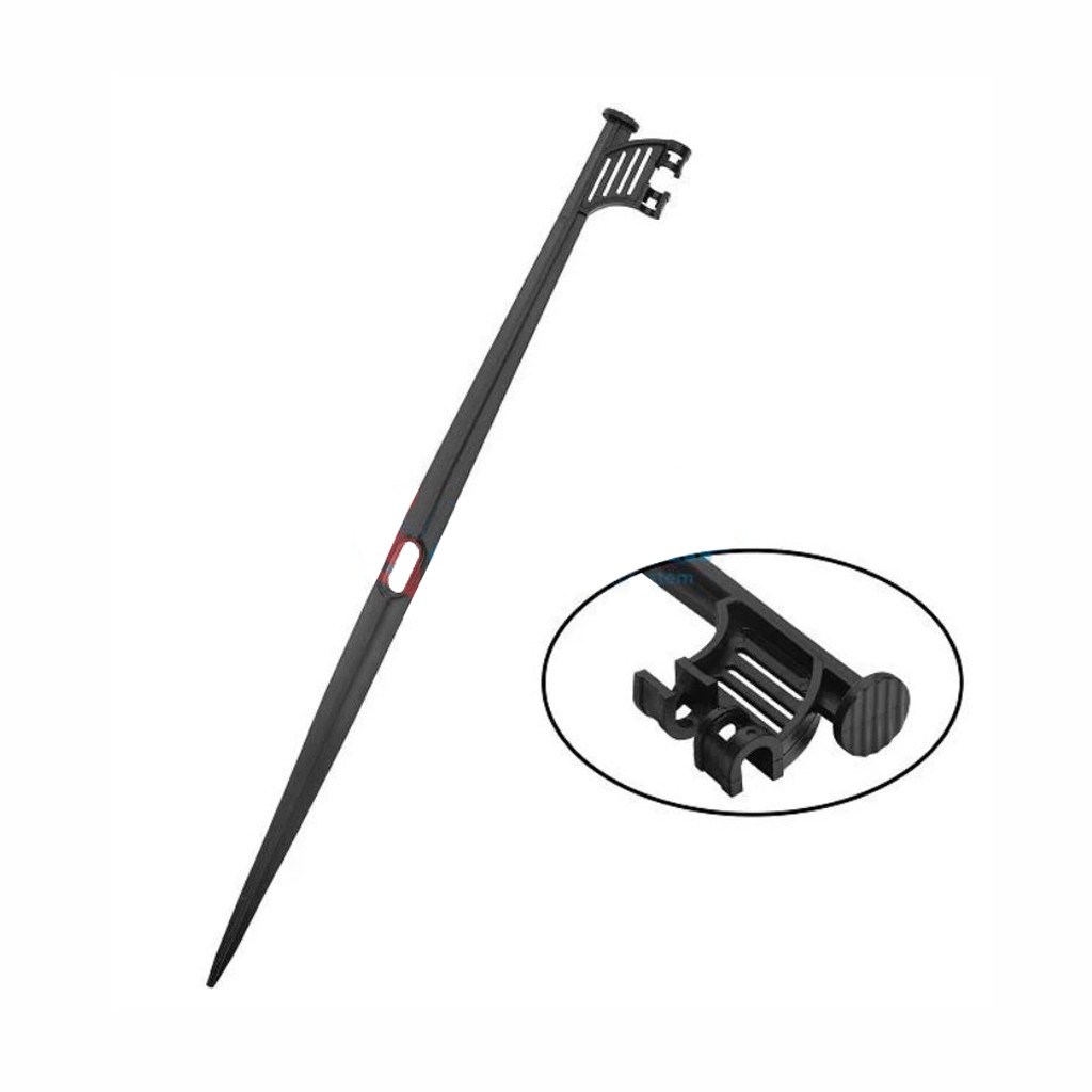 Cây cắm giữ béc phun mưa, cây căm béc 45cm có ren 17mm, cây cắm 45cm 2 đầu gài