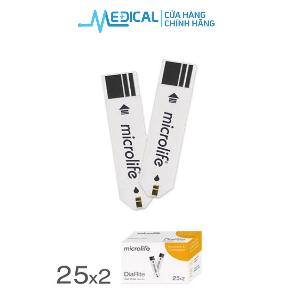 Ảnh Que thử đường huyết MICROLIFE DiaRite BGM Test (50 que ) date xa - MEDICAL 2