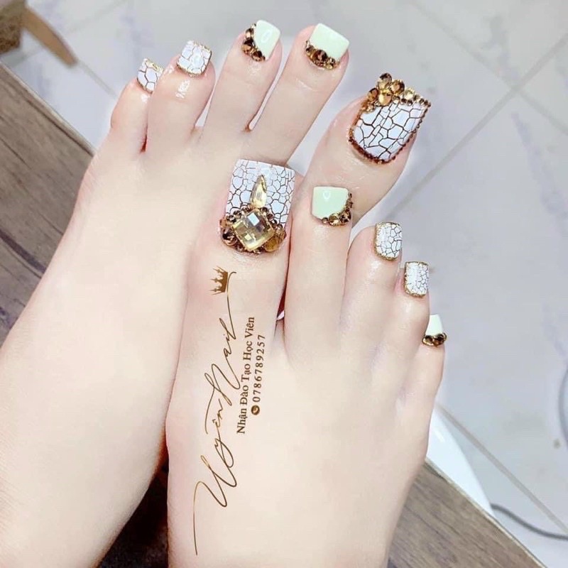 Sơn gel As Sơn NỨT CR tạo hiệu ứng nứt trên mặt móng
