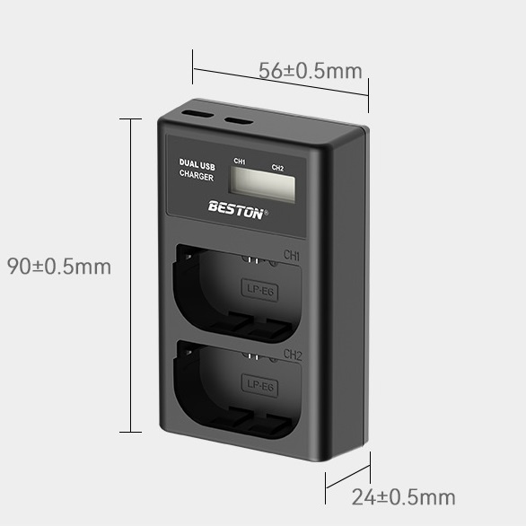 HN  Bộ Pin LP-E6 2000mAh + Sạc Beston Dùng Cho Máy Ảnh Canon EOS 60D 70D 80D 90D 6D 7D 5D Mark IV 5DSR