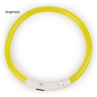 LGSZ♥Đèn LED sạc ban đêm nhấp nháy phát sáng Sạc USB cho thú cưng Chó con Vòng cổ cổ