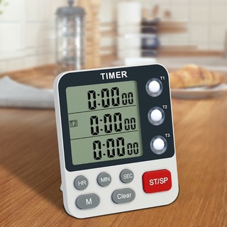 Đồng Hồ Hẹn Giờ Kỹ Thuật Số 3 Kênh Đếm Ngược / Âm Lượng 3 Mức Độ