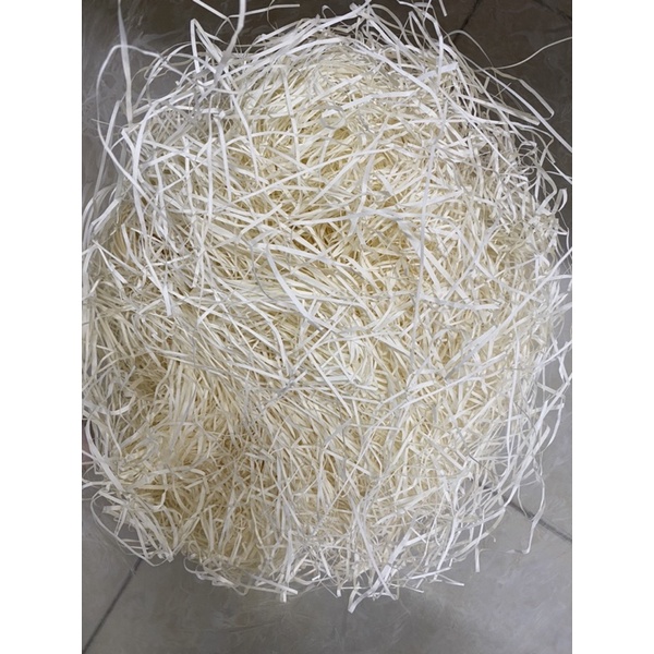 [1KG] Giấy rơm lót hộp quà siêu nhỏ màu trắng sữa - Giấy vụn giấy chống ...