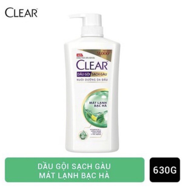 (tặng kèm)Dầu Gội Clear Sạch Gàu 650ml Mát Lạnh Bạc Hà 3x Sức Mạnh Đánh Bay Gàu, Ngứa, Vi Khuẩn