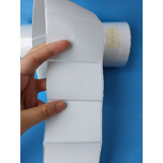 Giấy decal in nhiệt, tem nhãn mã vạch kích thước 70x50mm, cuộn 30met, 566 con tem