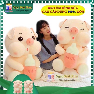 [GIÁ SẬP SÀN] THÚ BÔNG HEO BÔNG ÔM BÌNH SỮA RẤT DỄ THƯƠNG [MUA CHỌN SIZE]