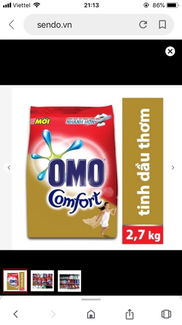 Bột Giặt Omo Tinh Dầu Thơm Nồng Nàn 2.7kg/2.6kg - BGOMO