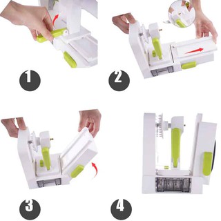 4 Blade Spiralizer Folding Veggie Pasta & Spaghetti Potato Vegetable Spiral Cutter Zucchini Slicer