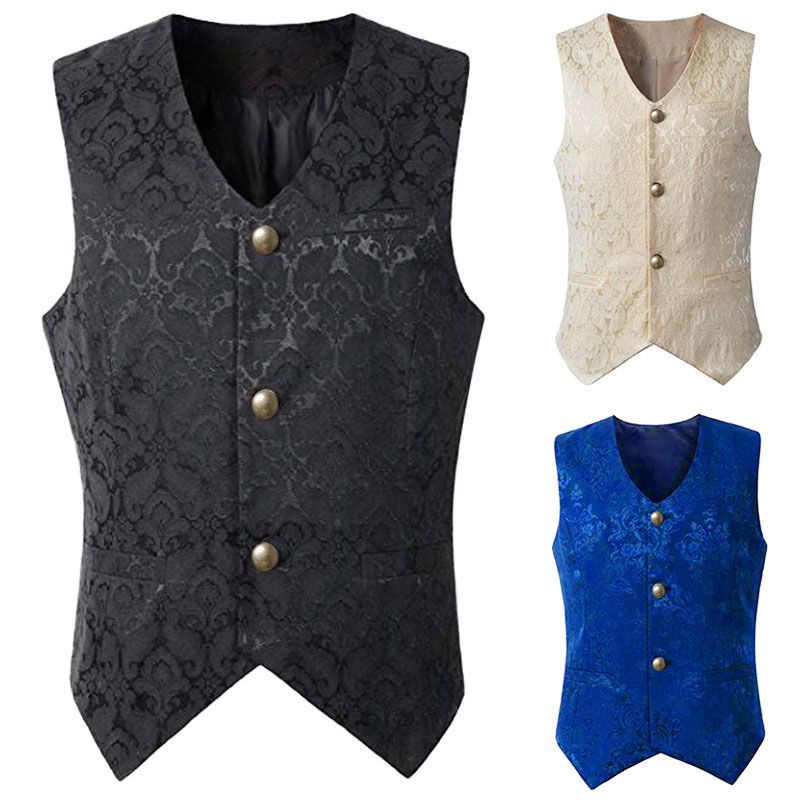 Thổ Cẩm Sang Trọng Mới Nam Áo Vest Áo Vest Cho Gothic Punk Thẩm Mỹ Thời Gian Và Hấp Dẫn