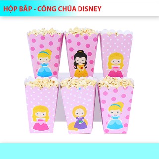 (9 Mẫu) Hộp đựng bắp + tem cắm mẫu bé gái SET 6 cái