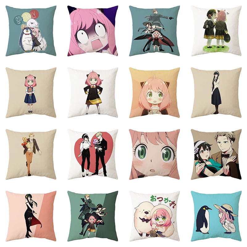 ST2 Anime SPY x FAMILY Ném Gối Lid Forger Yor Briar Anya Họa Tiết Gối Sofa Đệm Búp Bê Quà Tặng Cho Trẻ Em TS2
