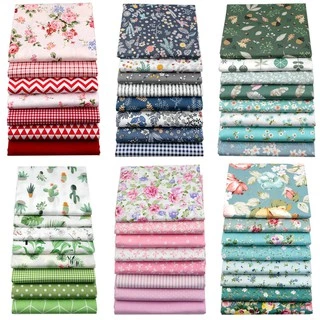 In Hình Twill Cotton Chắp Vá Vải Cho Kim Vá May Quilting Vải DIY Handmade Kain Cotton 5-8 Chiếc / lốc 20x25cm