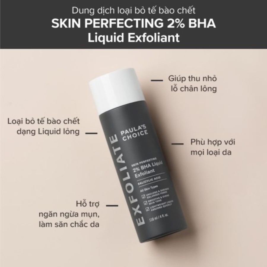 Mô tả Dung dịch loại bỏ tế bào chết Paula's Choice 2% BHA Liquid Exfoliant 30ml/ 118 ml - 1
