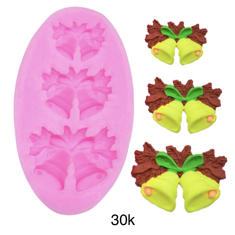 Vỉ chuông silicon trang trí Noel