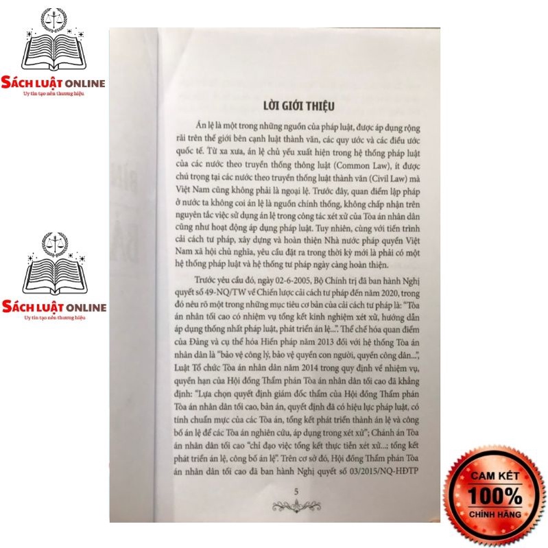 Sách - Bình luận Khoa học Bản án và Án lệ