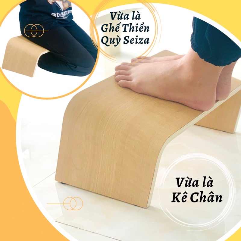 Ảnh Ghế Kê Chân Văn Phòng, Chơi Game, Chịu lực 200 kg Plyconcept Seiza Chair - Gỗ Uốn Cong 3