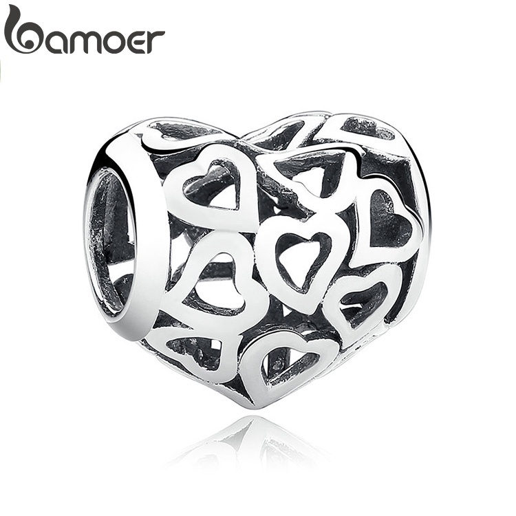 Charm trái tim Bamoer AIC017 phụ kiện cho vòng tay thời trang