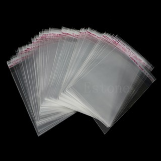 100 túi nylon bóng có keo dán miệng túi 8x12cm 3.1X4.7"