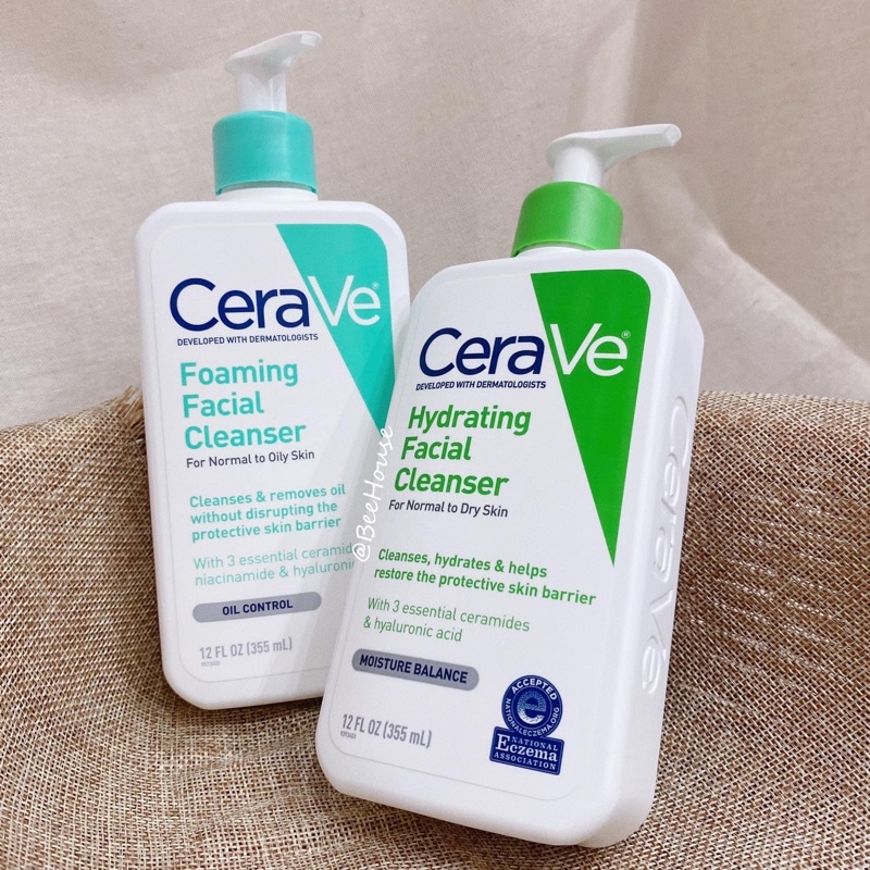 Sữa Rửa Mặt Cerave Foaming & Hydrating Dành Cho Da Dầu Và Da Khô 355ml ...